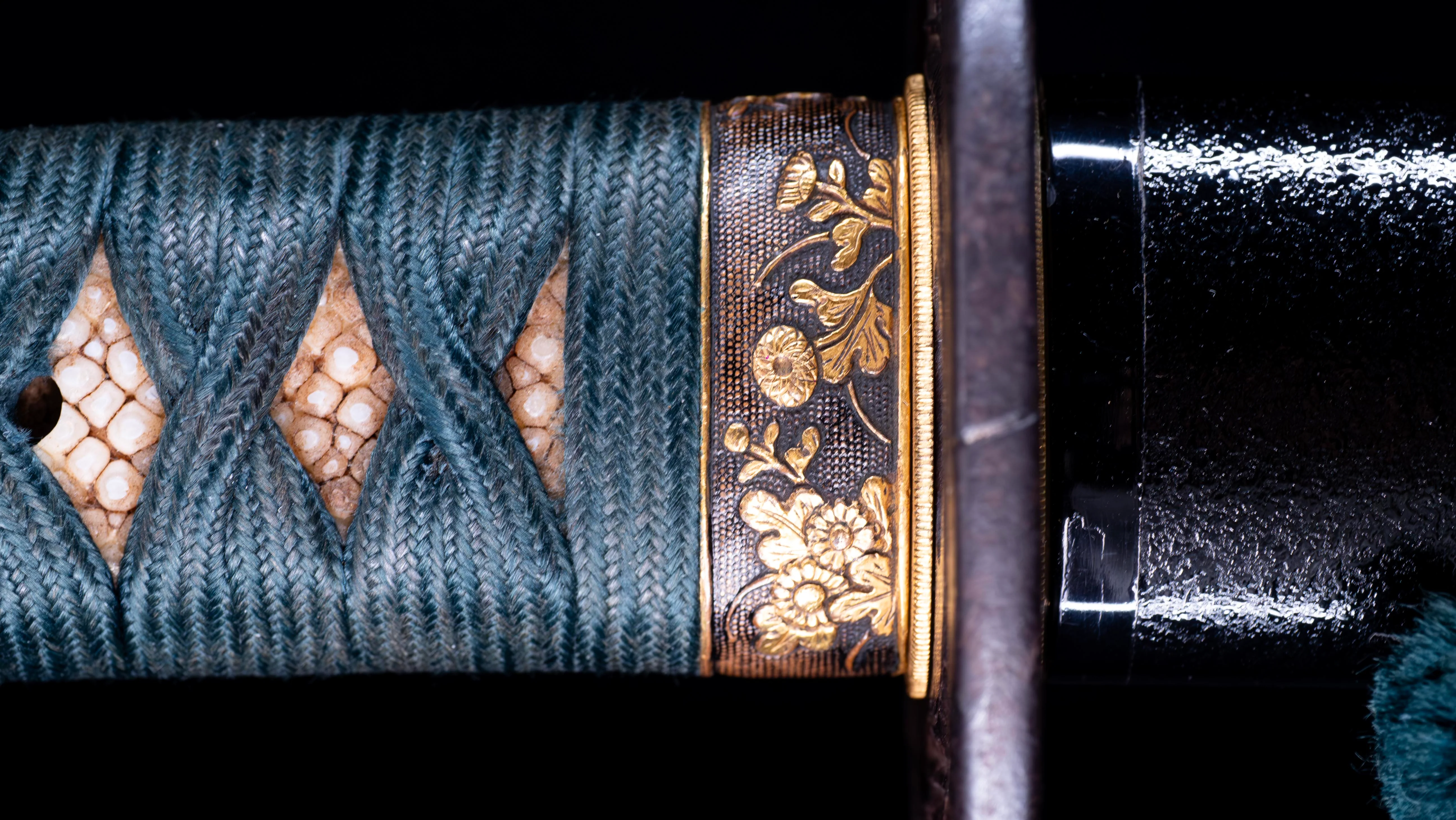 Katana Japonais Antique Tsuba Kakugata Arrondi - Fin Muromachi - Image 13