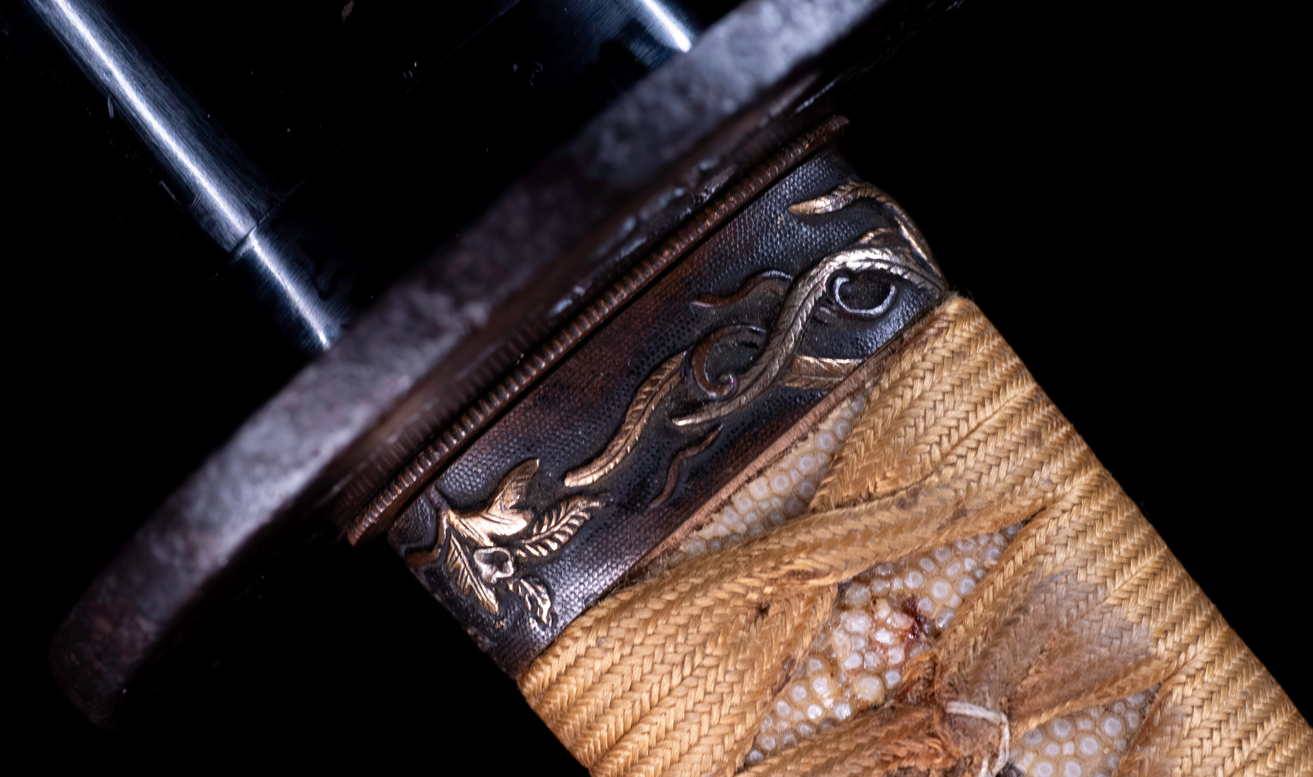Katana Japonais Antique signé Kaifu avec double Hozon et tsuba Gunbai Myōchin - Image 26