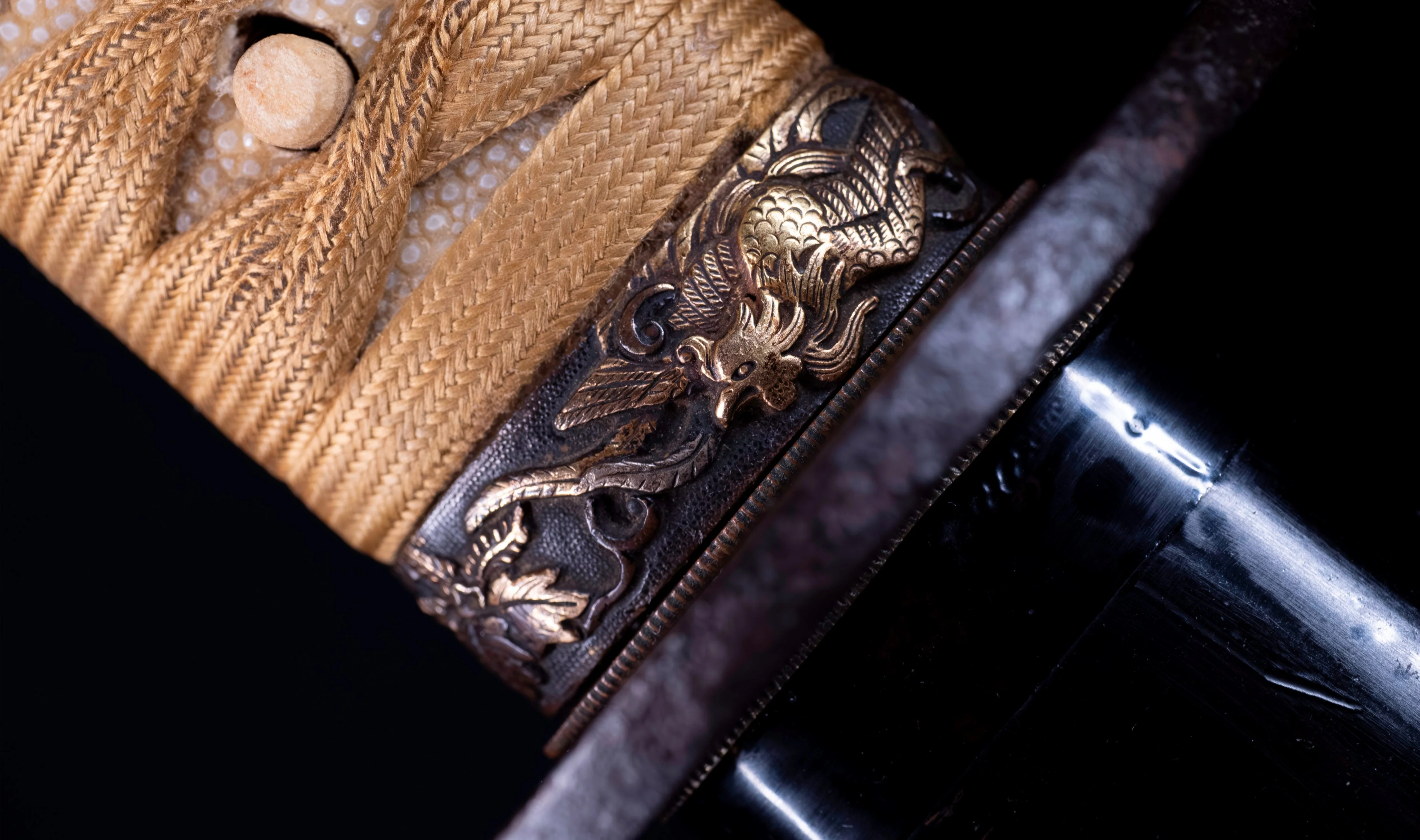 Katana Japonais Antique signé Kaifu avec double Hozon et tsuba Gunbai Myōchin - Image 33
