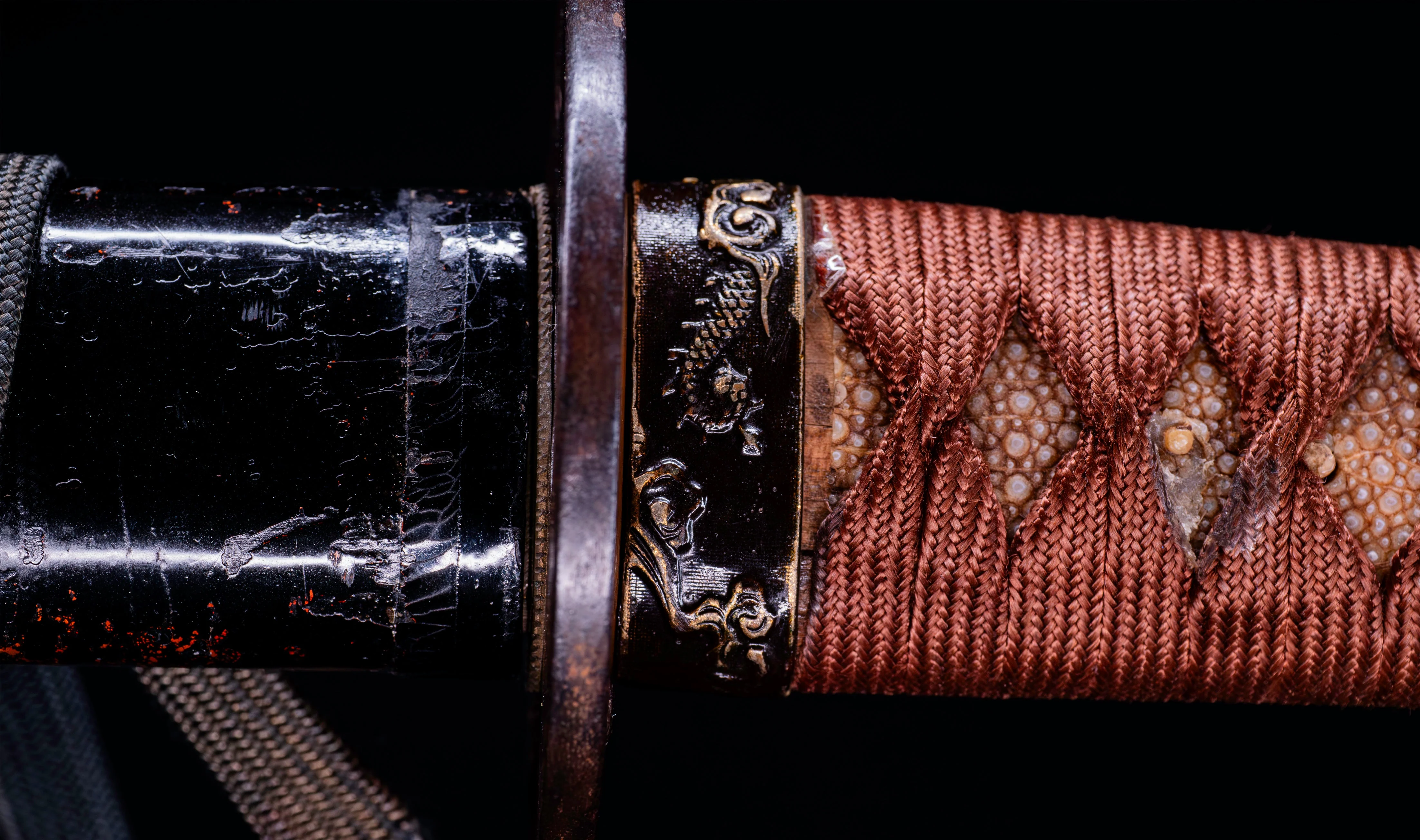 Katana Japonais Antique signé Kojima Katsumasa avec tsuba en fer paysage - Image 24