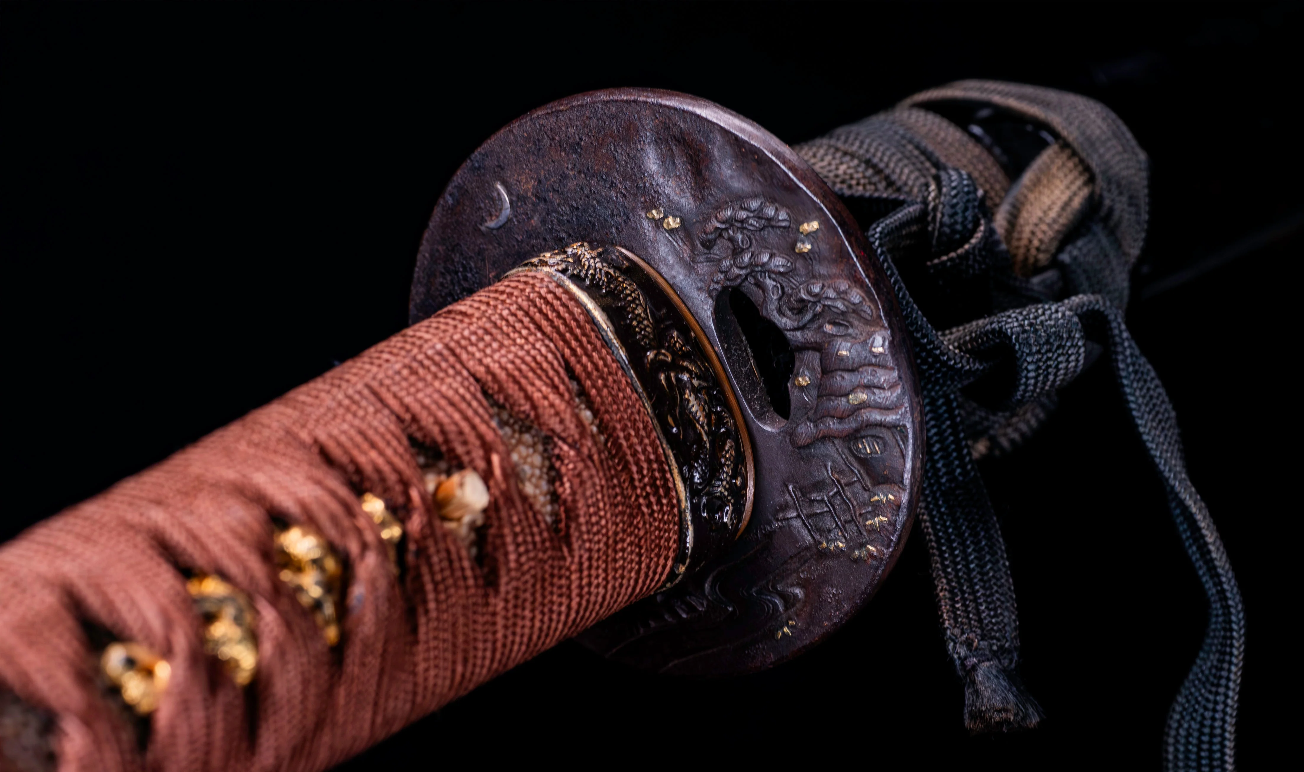 Katana Japonais Antique signé Kojima Katsumasa avec tsuba en fer paysage - Image 30