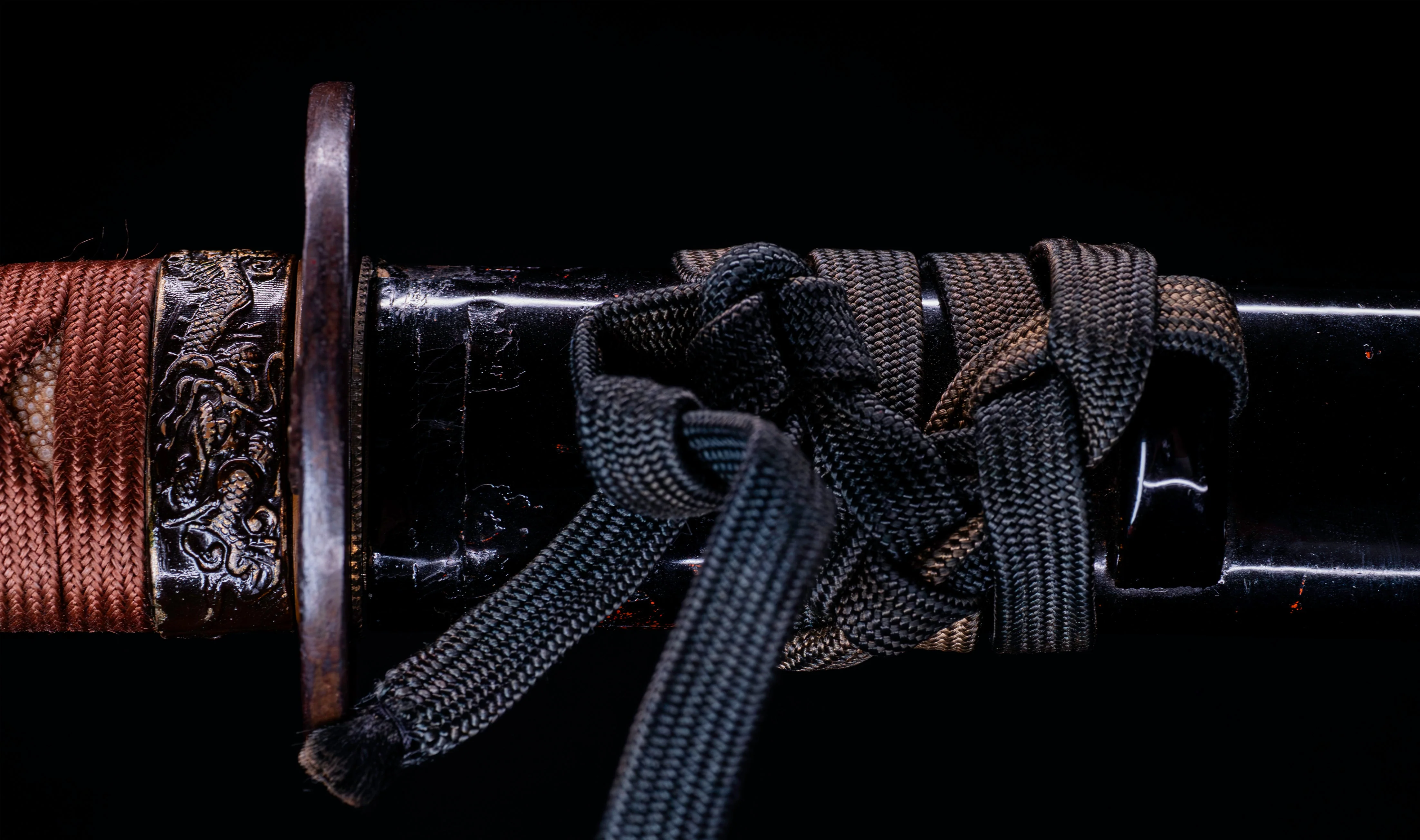 Katana Japonais Antique signé Kojima Katsumasa avec tsuba en fer paysage - Image 35