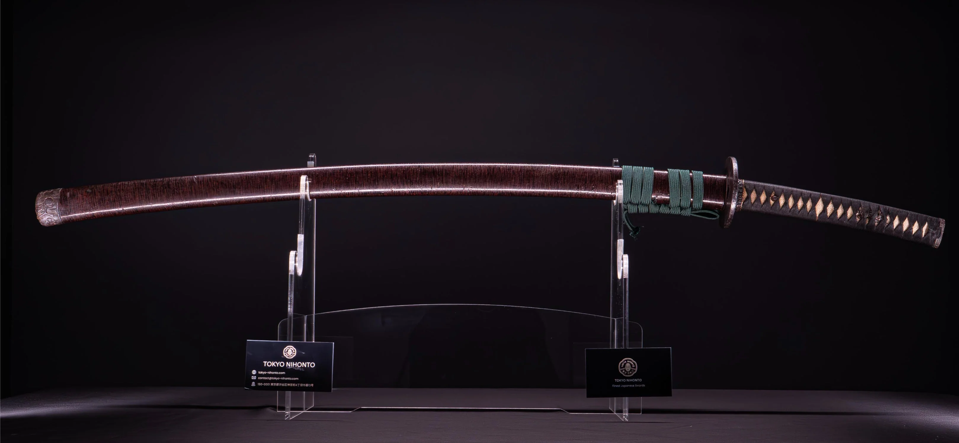 Sabre Antique Japonais Katana 65,1 cm avec tsuba en fer épais - Image 4