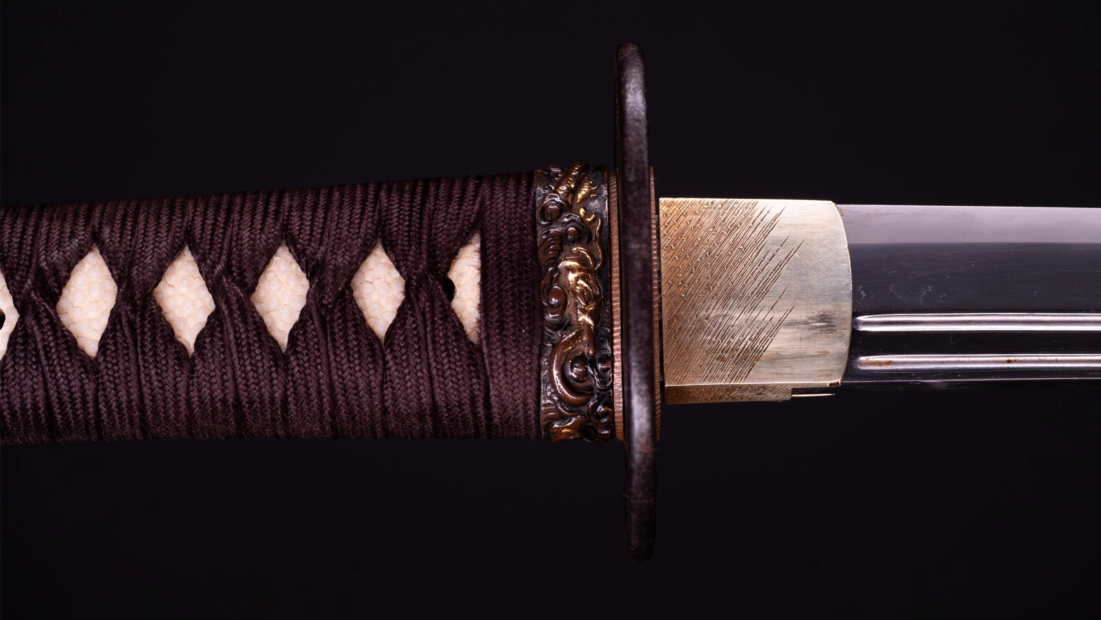 Sabre Antique Japonais Katana avec Double Bo-Hi - Image 10