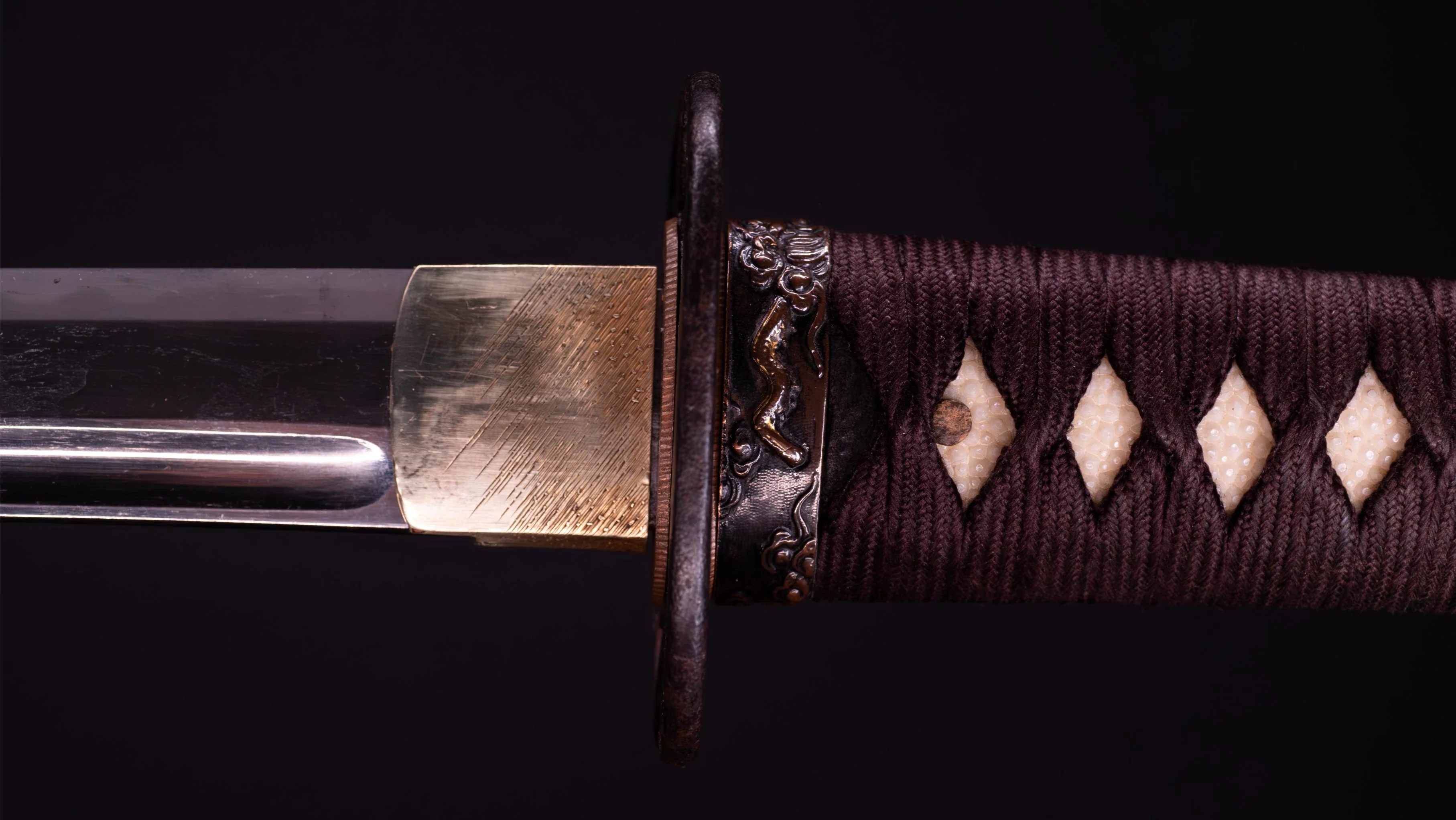 Sabre Antique Japonais Katana avec Double Bo-Hi - Image 11