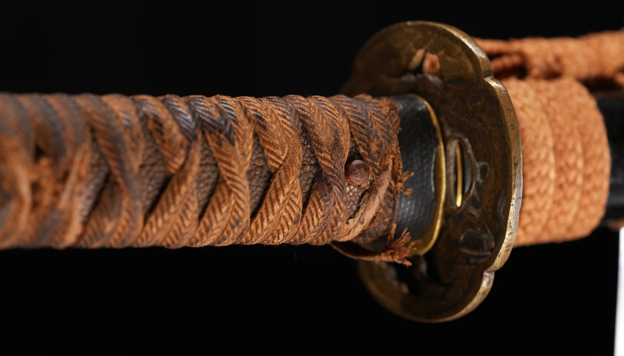 Sabre Antique Japonais Katana lame 70cm, Koshirae Marron, Période Edo - Image 18