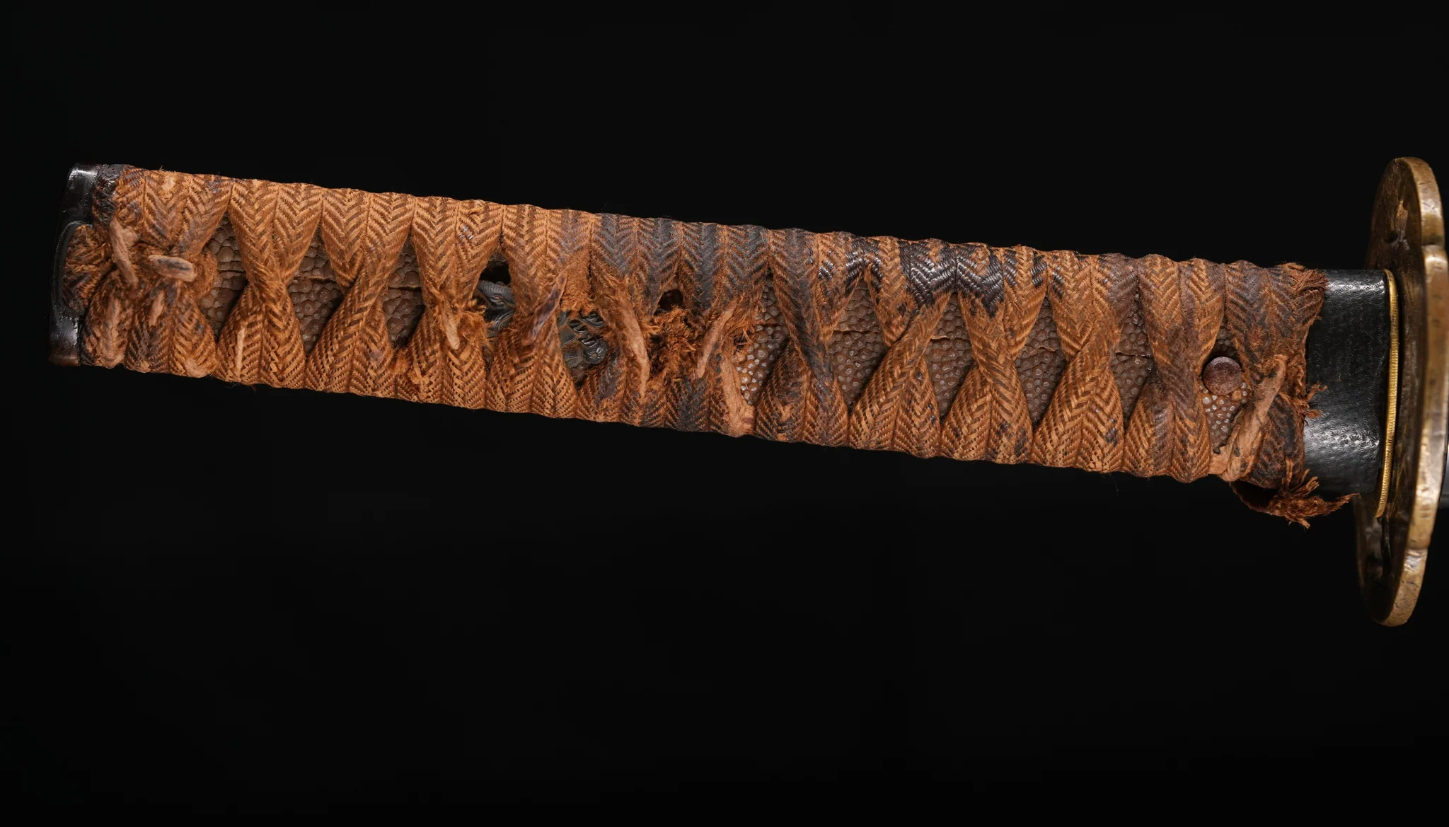 Sabre Antique Japonais Katana lame 70cm, Koshirae Marron, Période Edo - Image 19