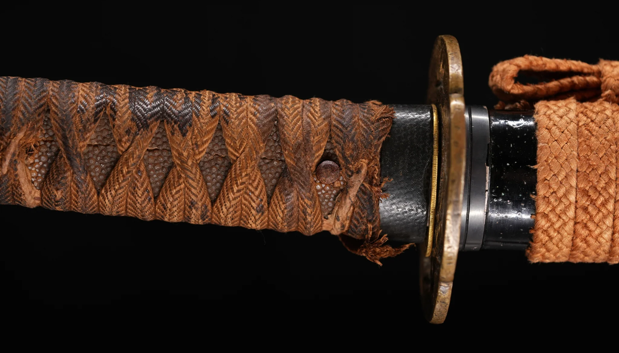 Sabre Antique Japonais Katana lame 70cm, Koshirae Marron, Période Edo - Image 20