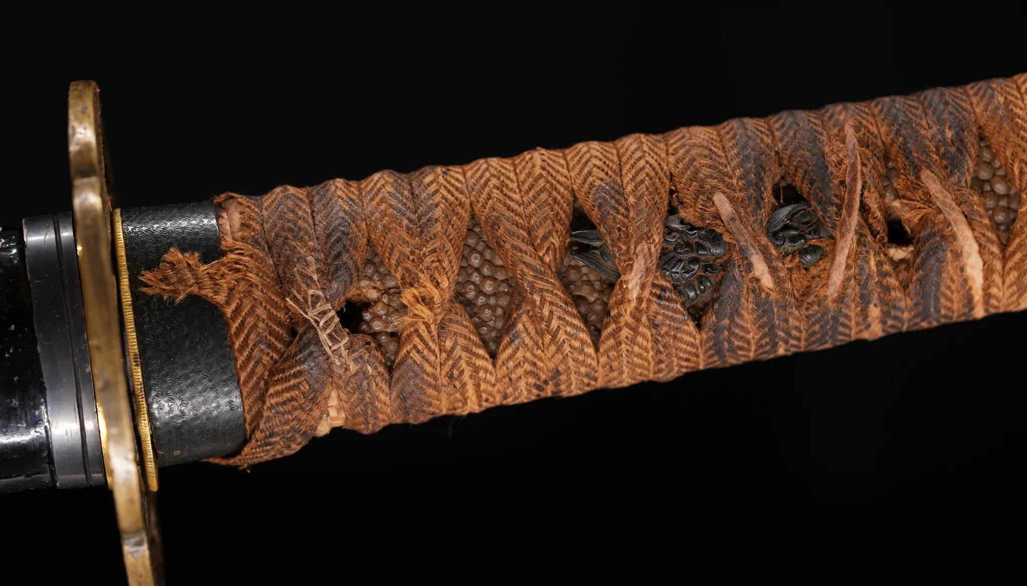 Sabre Antique Japonais Katana lame 70cm, Koshirae Marron, Période Edo - Image 22