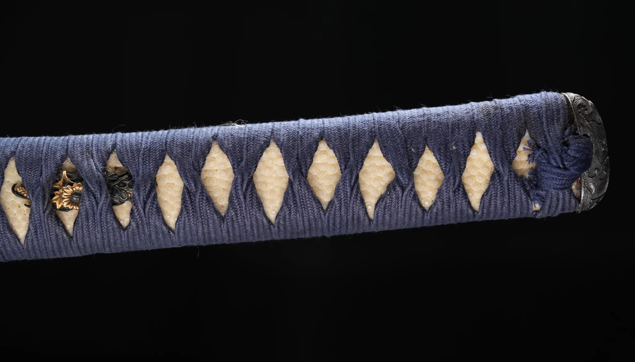 Sabre Antique Japonais Katana, Période Edo, Koshirae Marron et Bleu - Image 11
