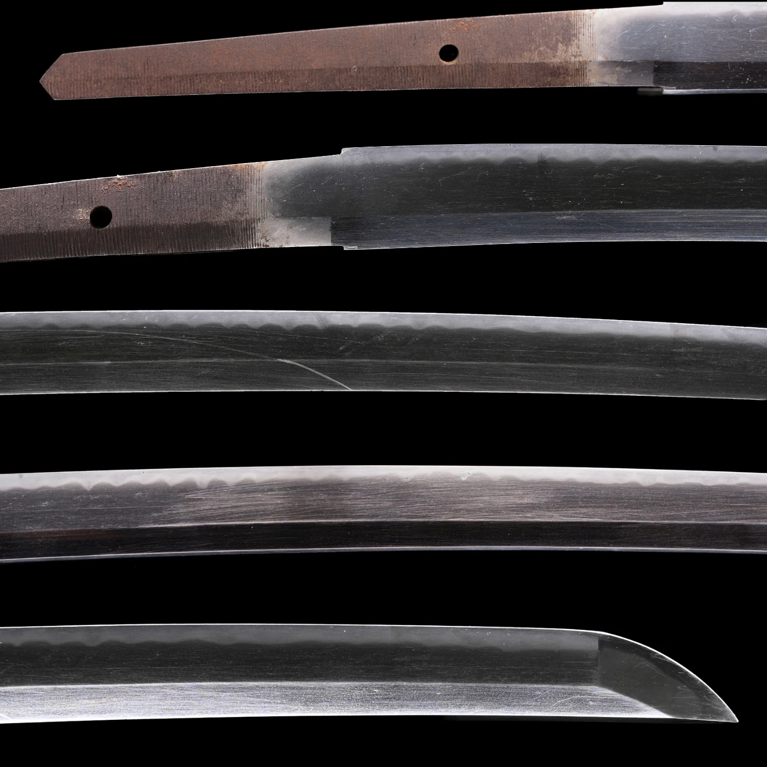 Sabre Antique Japonais Katana, Période Edo, Koshirae Marron et Bleu - Image 6