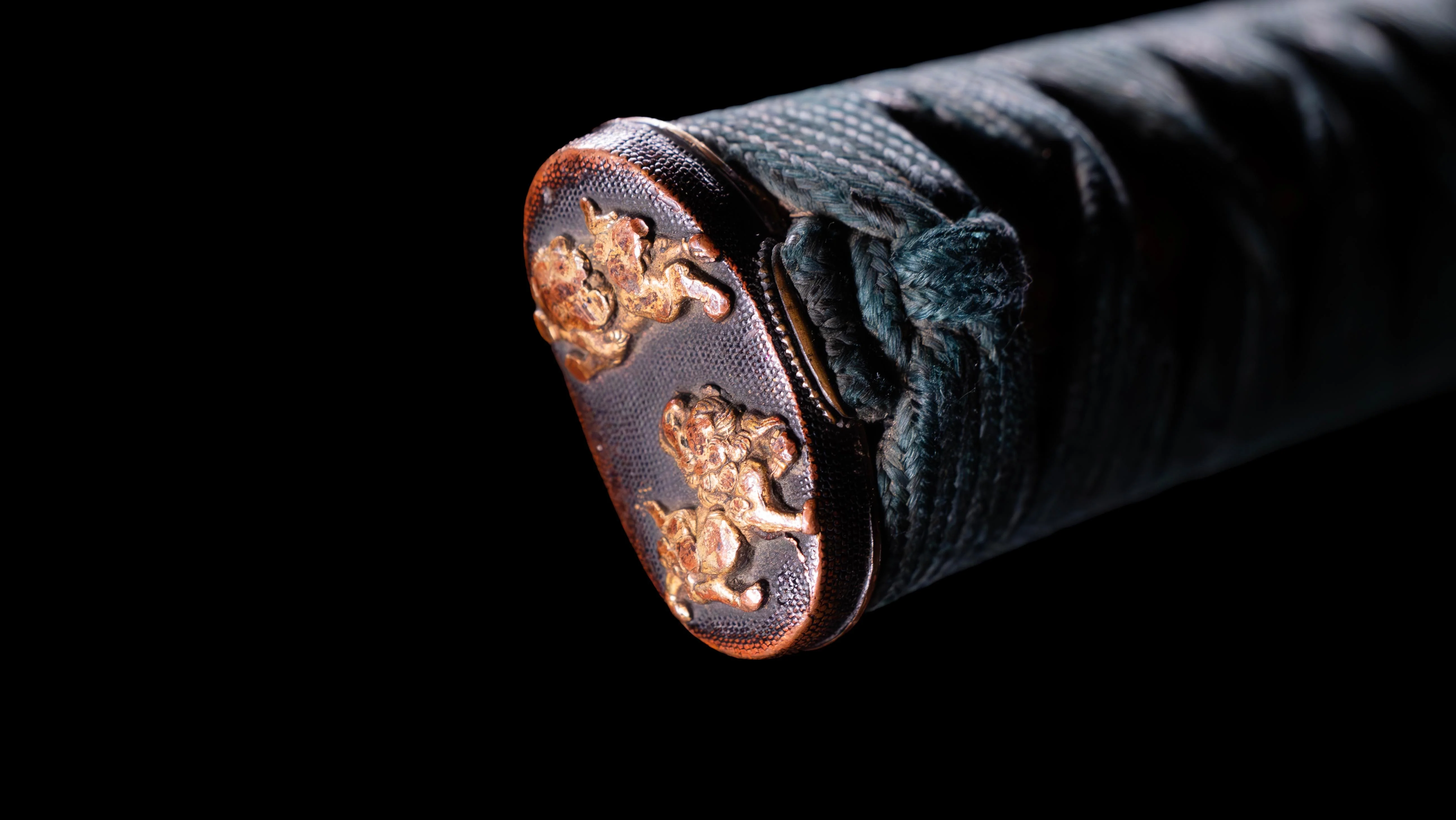 Sabre Antique Katana Japonais avec Bo-Hi Laqué Rouge - Image 25