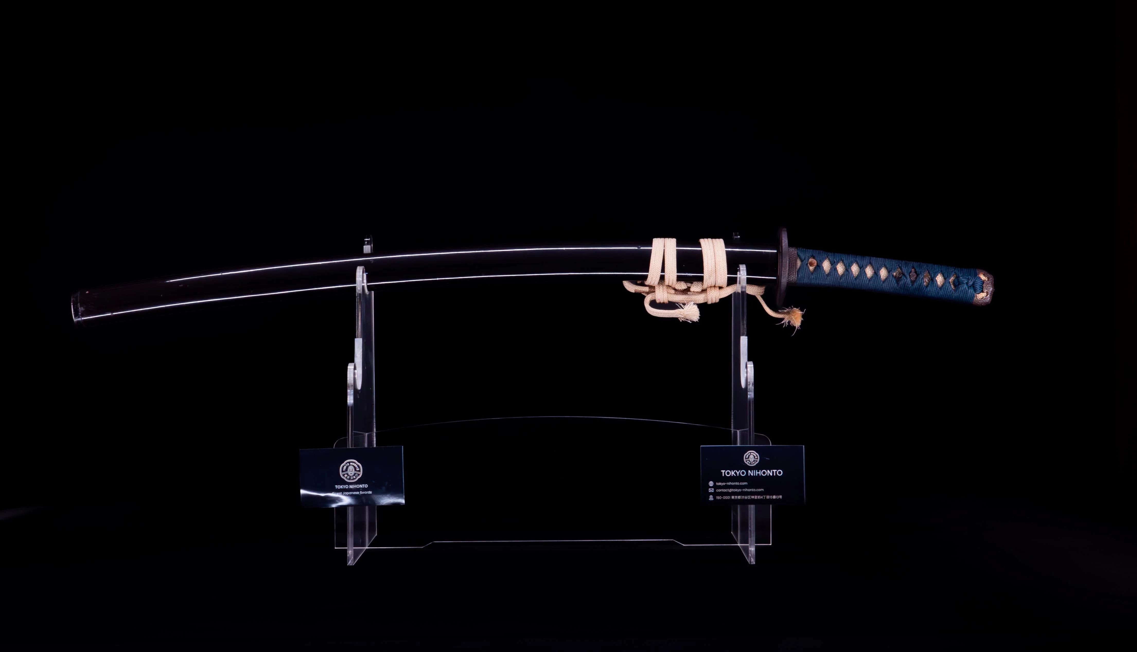 Sabre Antique Katana Japonais avec Tsuba Sukashi à Motif de Feuille - Image 4