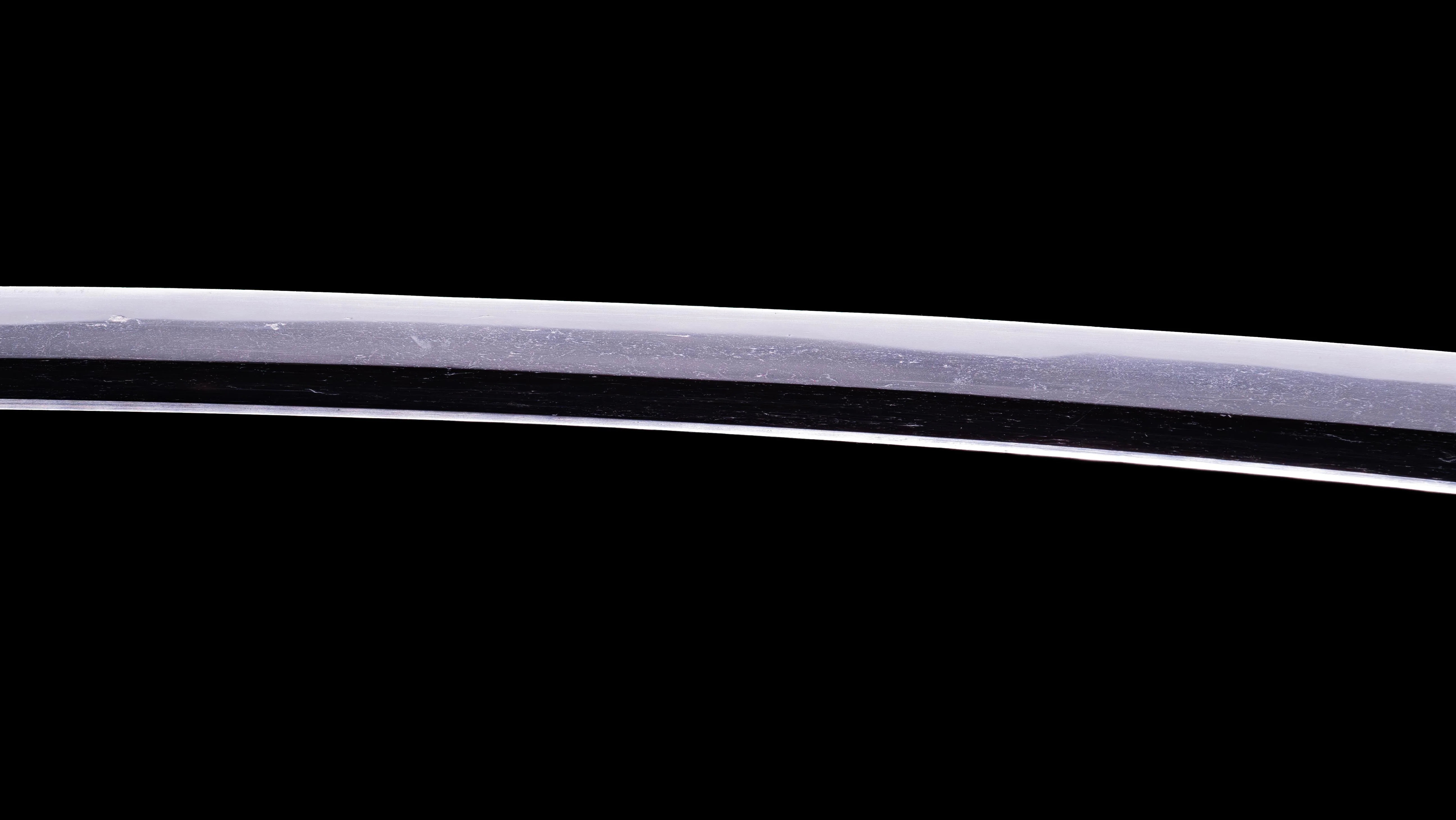Sabre Antique Katana Japonais avec Tsuba Sukashi à Motif de Feuille - Image 9