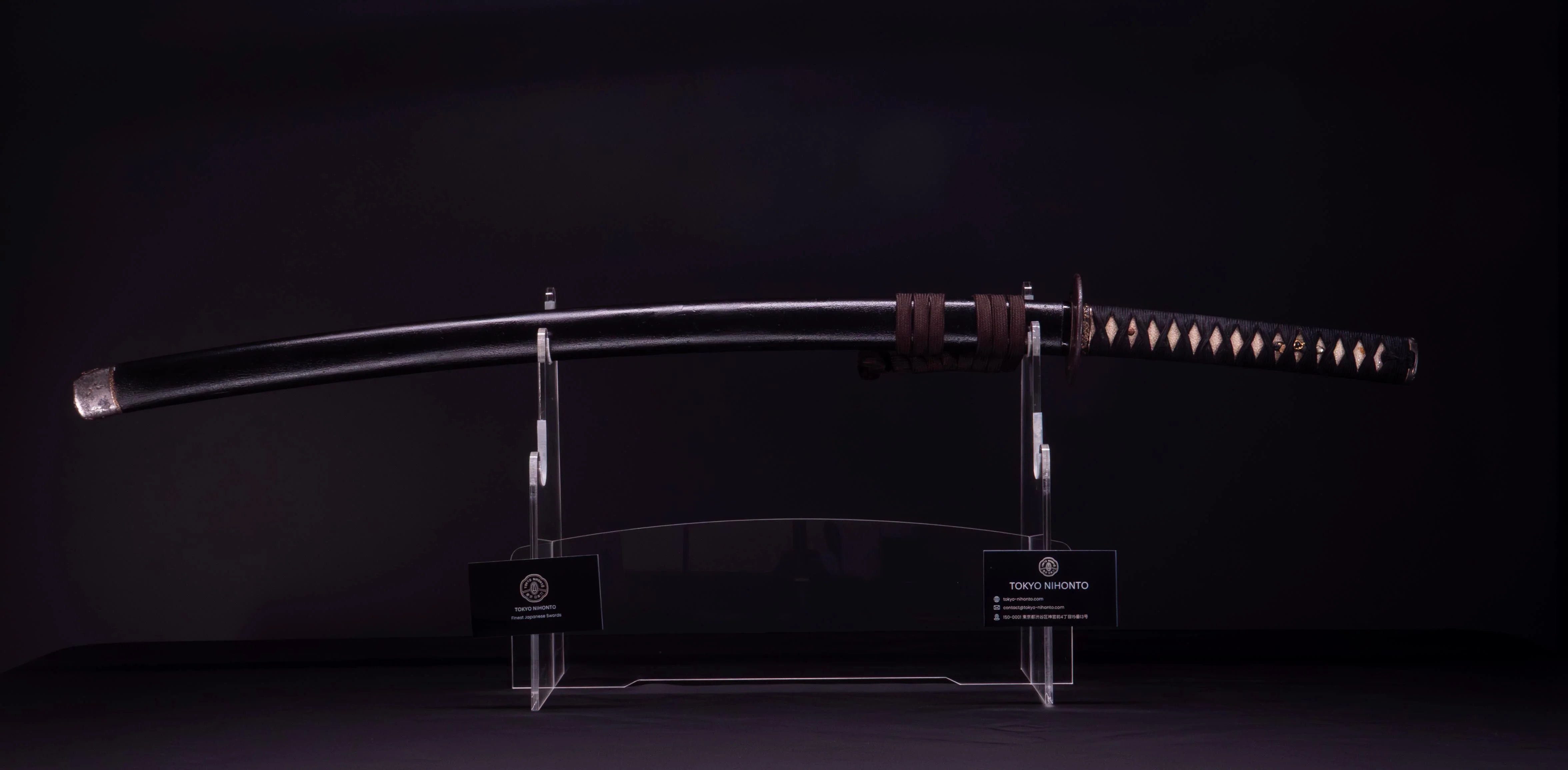 Sabre Katana Japonais Antique avec Tsuba en Fer et Koshirae Noir - Image 4