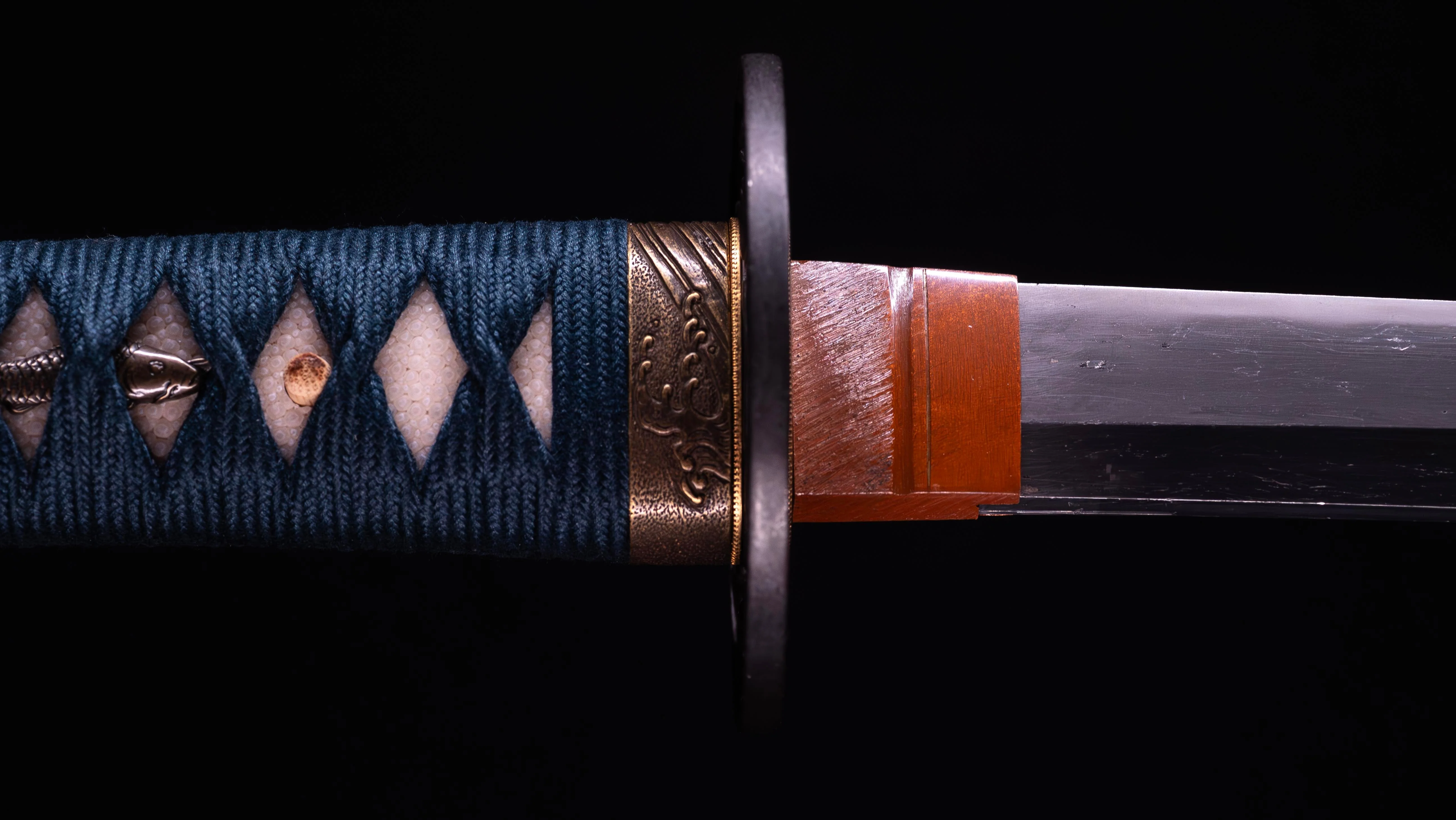 Sabre Katana Japonais Antique avec un Koshirae Inspiré par la Mer - Image 19