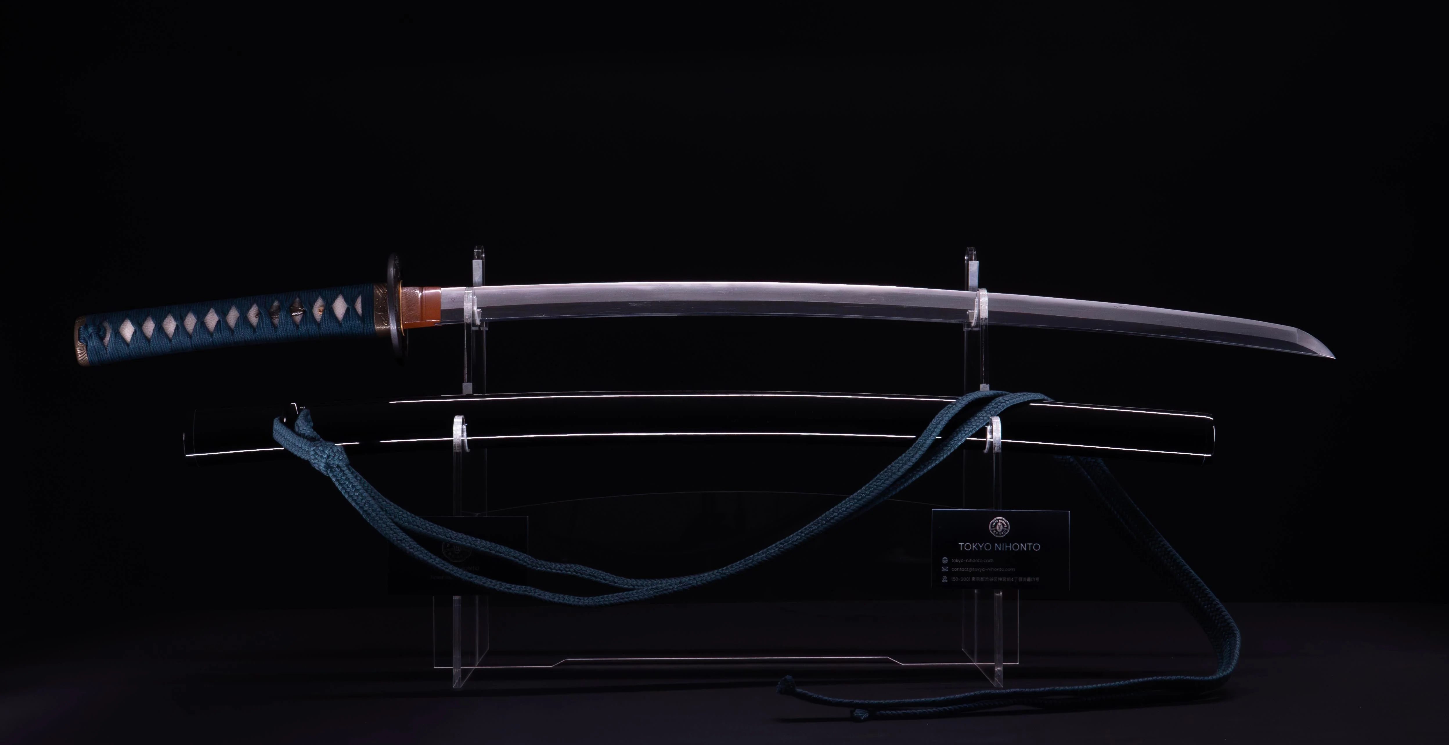 Sabre Katana Japonais Antique avec un Koshirae Inspiré par la Mer - Image 3