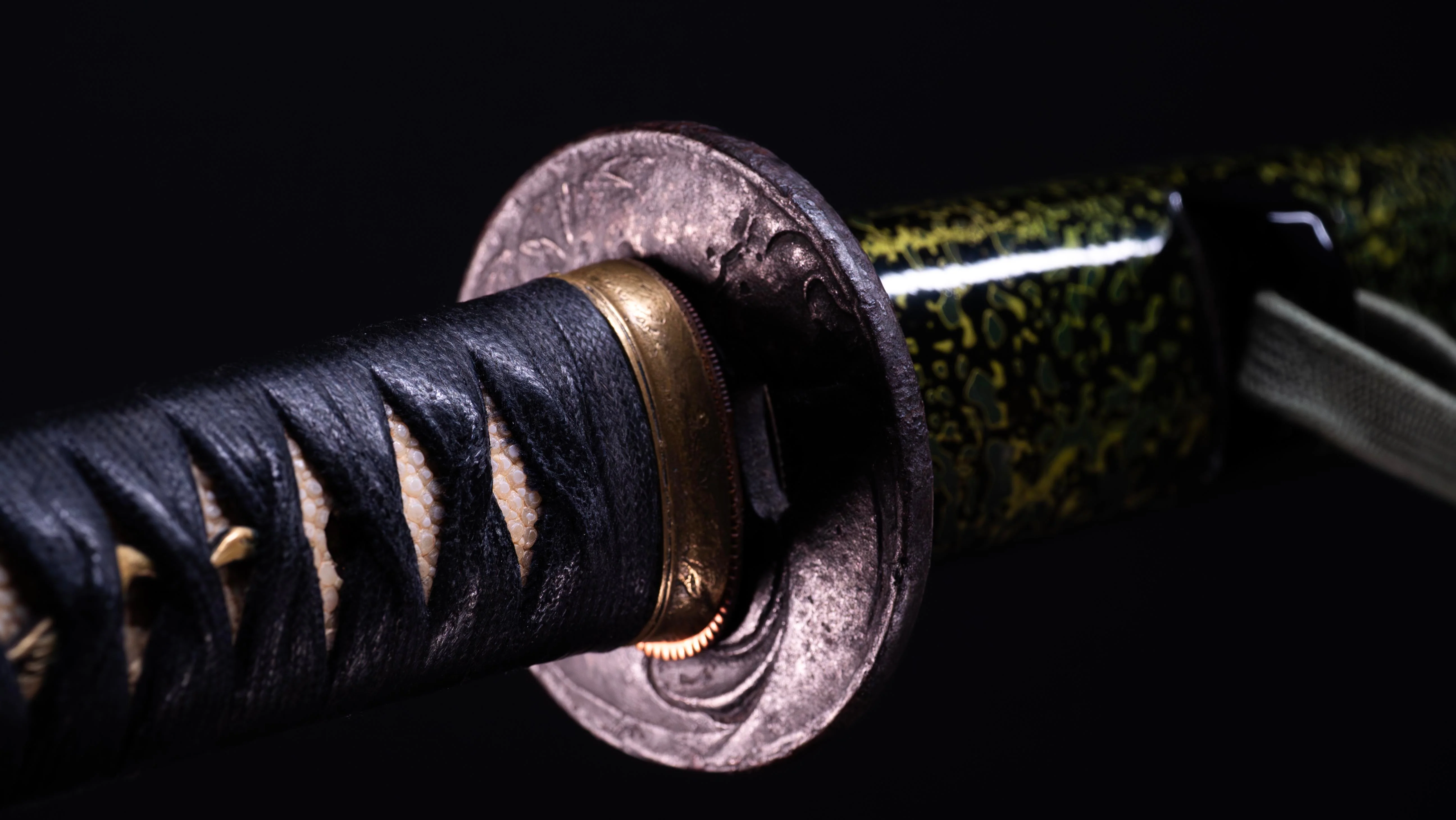 Sabre Katana Japonais Antique, Koshirae Vert Rare, Période Edo - Image 30