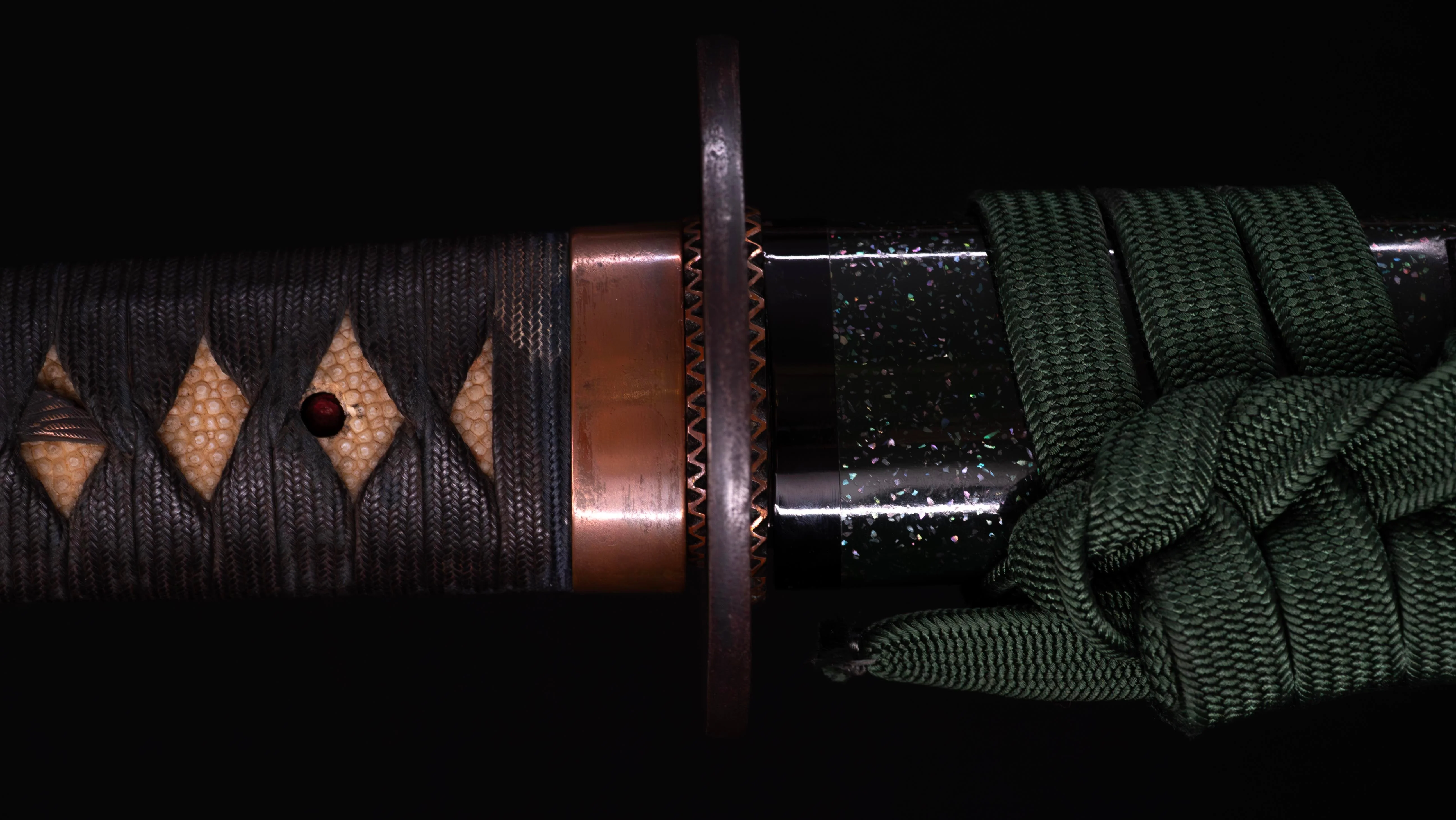 Sabre Katana Japonais Antique signé Seki-ju Kaneyoshi avec Koshirae Vert - Image 24