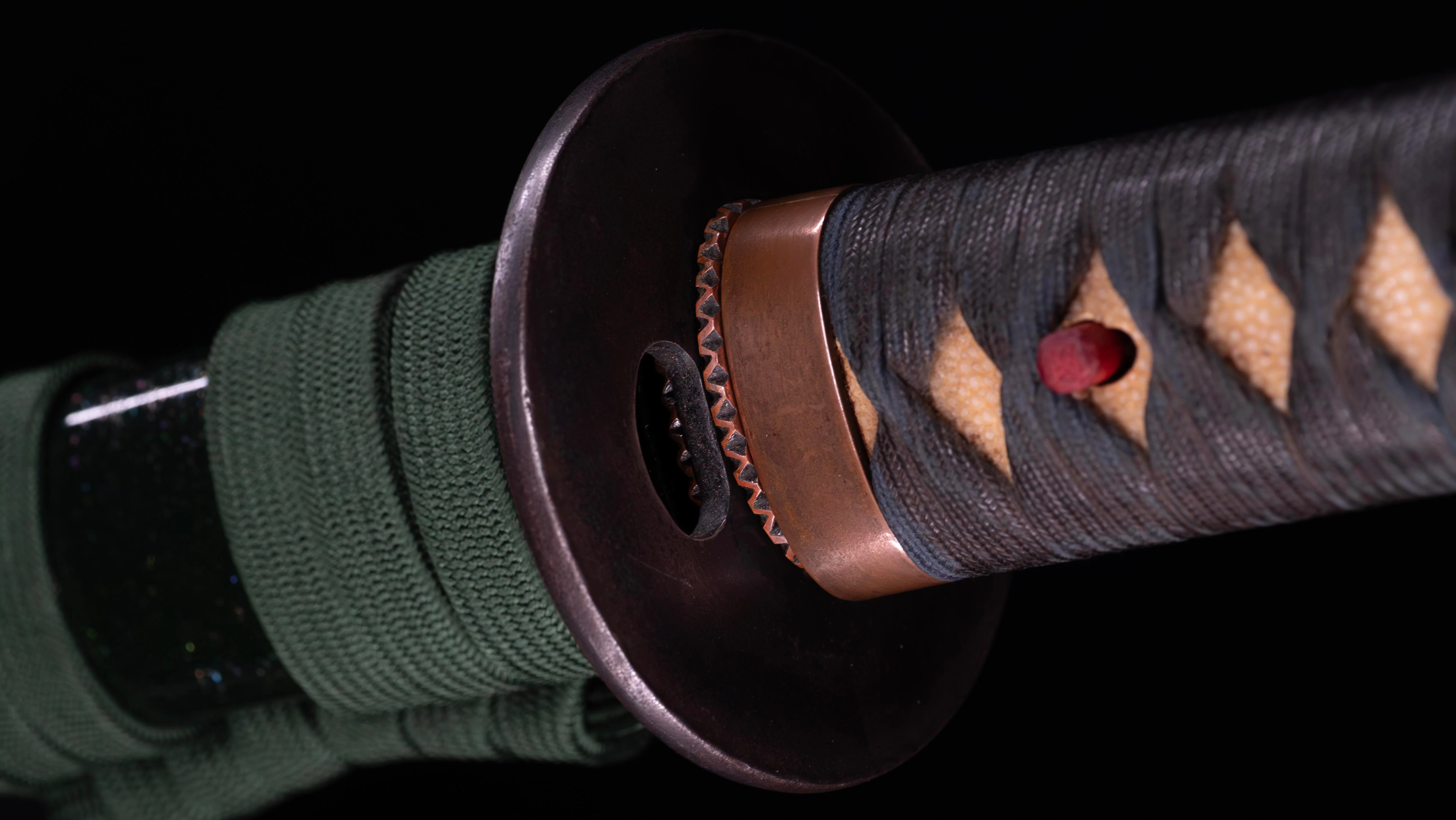 Sabre Katana Japonais Antique signé Seki-ju Kaneyoshi avec Koshirae Vert - Image 34